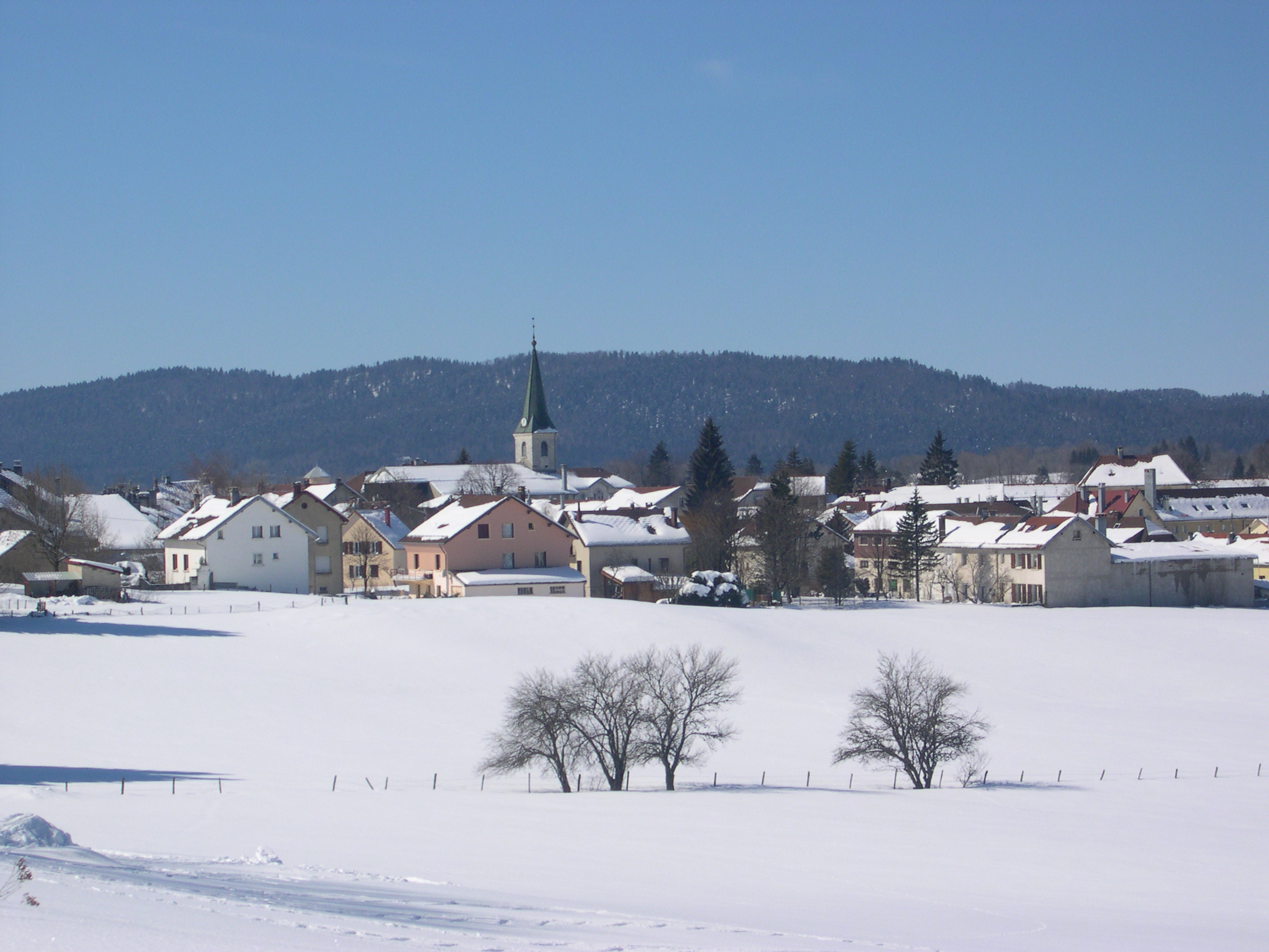 Saint-Laurent en Grandvaux sous la neige