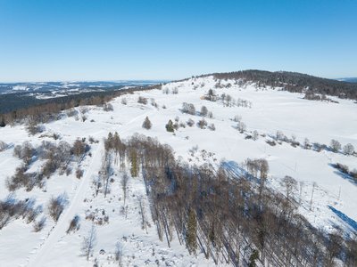 Vue aérienne de la piste